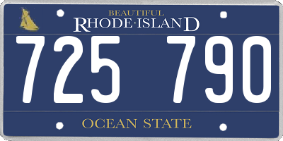 RI license plate 725790