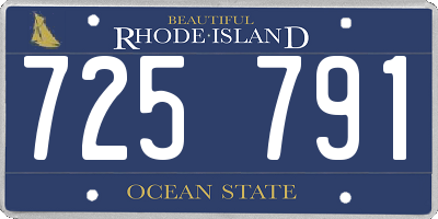 RI license plate 725791
