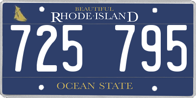 RI license plate 725795