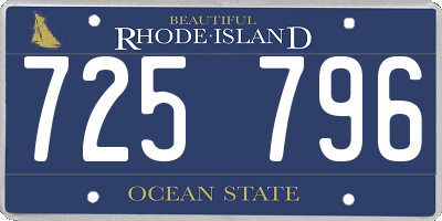 RI license plate 725796