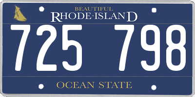 RI license plate 725798