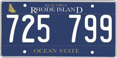 RI license plate 725799