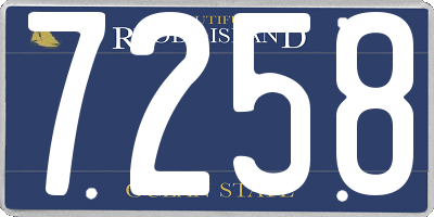 RI license plate 7258