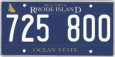 RI license plate 725800
