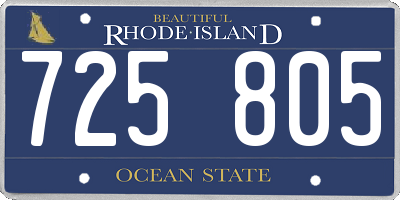RI license plate 725805