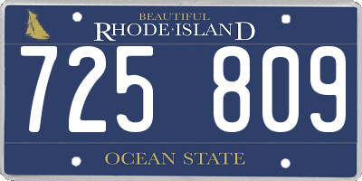 RI license plate 725809