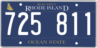 RI license plate 725811