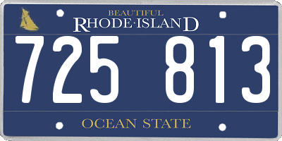 RI license plate 725813
