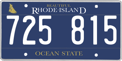 RI license plate 725815