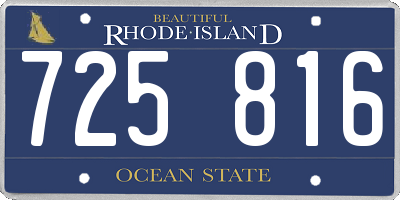 RI license plate 725816