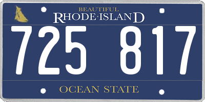 RI license plate 725817