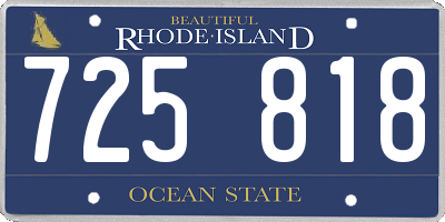 RI license plate 725818
