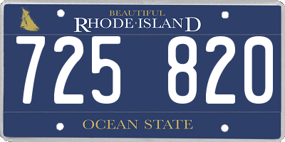 RI license plate 725820