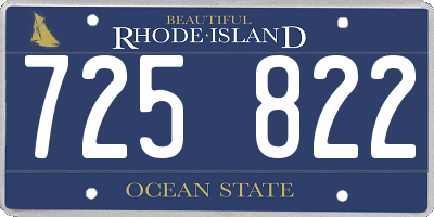 RI license plate 725822