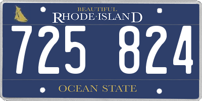 RI license plate 725824