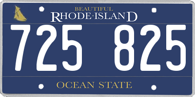 RI license plate 725825