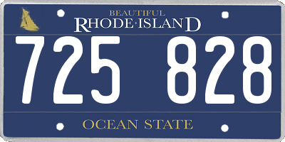 RI license plate 725828