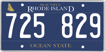 RI license plate 725829