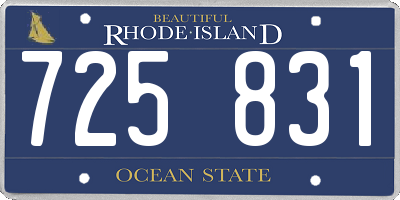RI license plate 725831