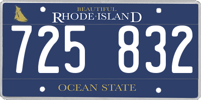 RI license plate 725832