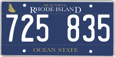 RI license plate 725835
