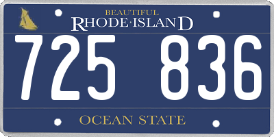 RI license plate 725836