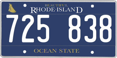 RI license plate 725838
