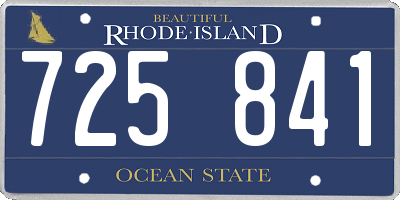 RI license plate 725841