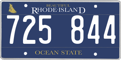 RI license plate 725844