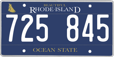 RI license plate 725845