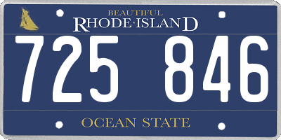 RI license plate 725846