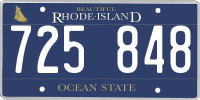 RI license plate 725848