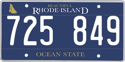 RI license plate 725849