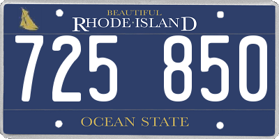 RI license plate 725850