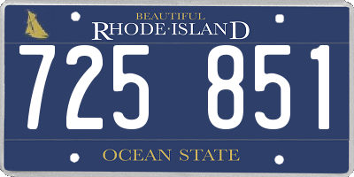 RI license plate 725851