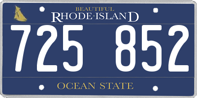 RI license plate 725852