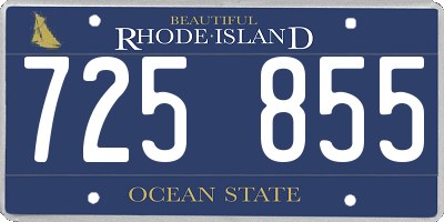RI license plate 725855