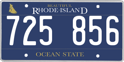 RI license plate 725856