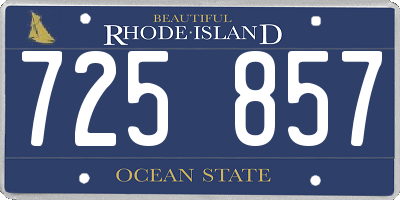 RI license plate 725857