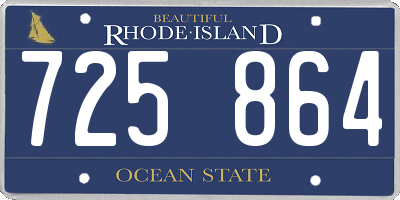 RI license plate 725864