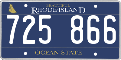RI license plate 725866