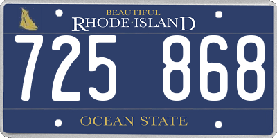 RI license plate 725868