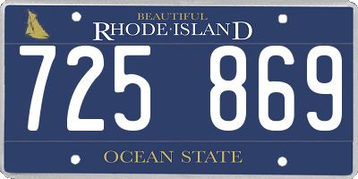 RI license plate 725869