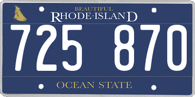 RI license plate 725870