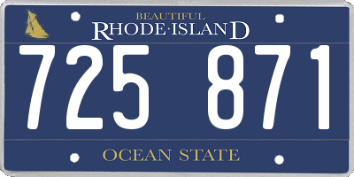 RI license plate 725871