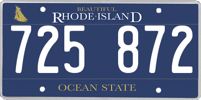 RI license plate 725872