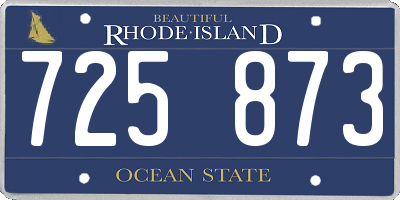 RI license plate 725873