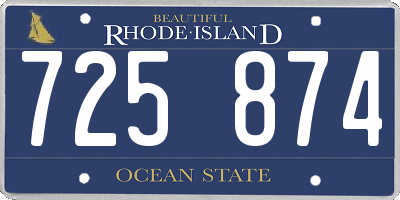 RI license plate 725874