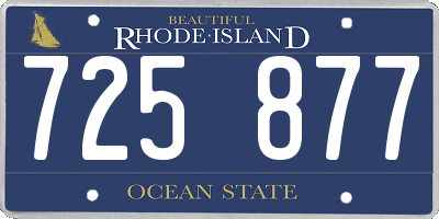 RI license plate 725877