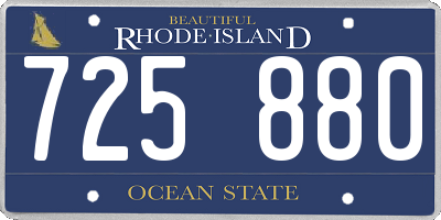 RI license plate 725880